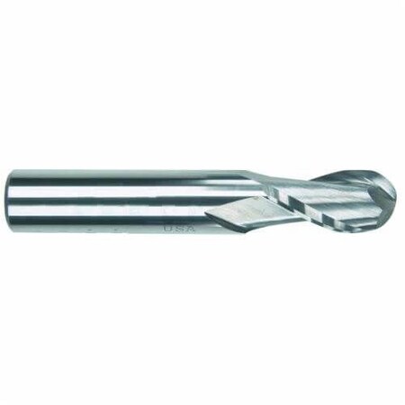 Morse End Mill, Ball Nose Center Cutting Regular Length Single End, Series 5963G, 7 mm Diameter Cutter, 6 90570